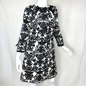 Tibi Damask Wool Silk-Lined Coat